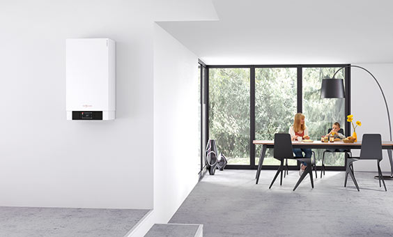 Gasheizung im privaten Wohnhaus Gasheizung im privaten Wohngebäude. Saubere Energie.
